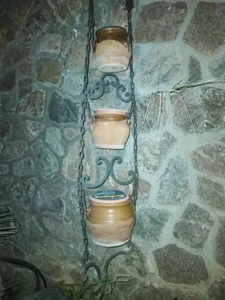 Macetero forja 3 macetas