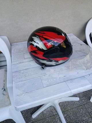 Casco moto FM nero/rosso