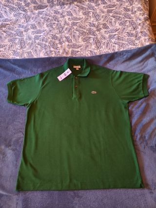 Polo Lacoste verde oliva - nuevo