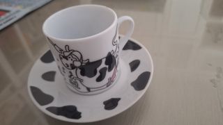Juego de 6 tazas pequeñas tipo té con estilo vaca