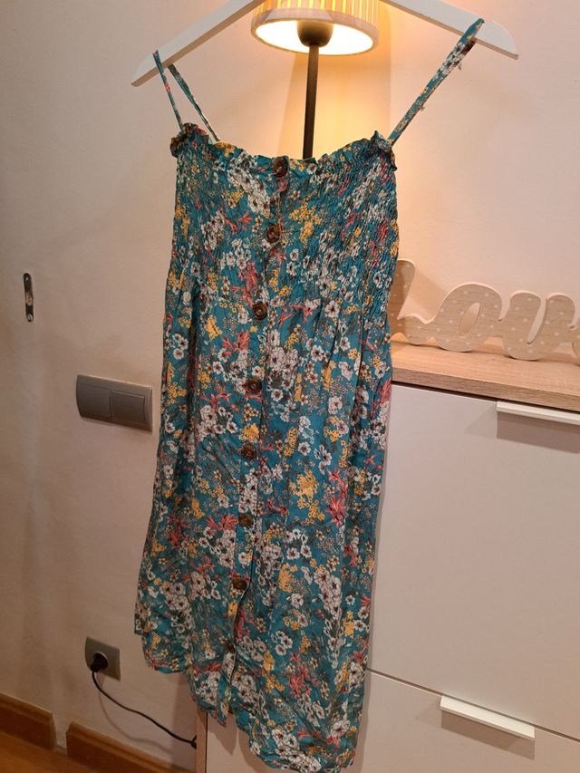 Vestido tirantes estampado flores 