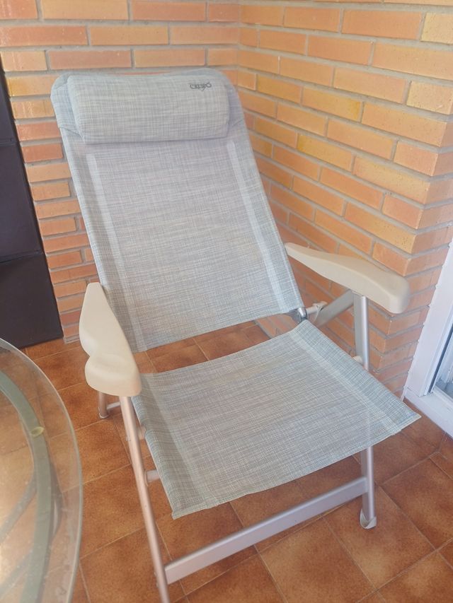 Silla plegable Crespo - Gris beige