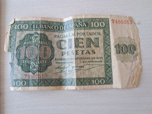 Billete 100 pesetas 1936