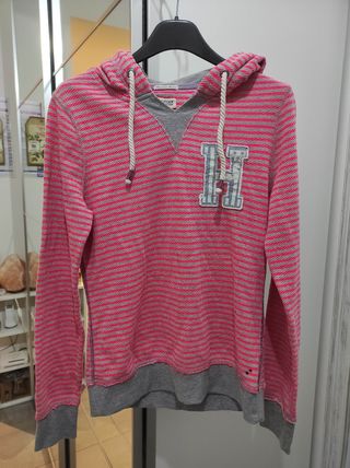 Felpa Tommy Hilfiger rosa grigio Tg S