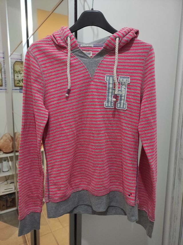 Felpa Tommy Hilfiger rosa grigio Tg S