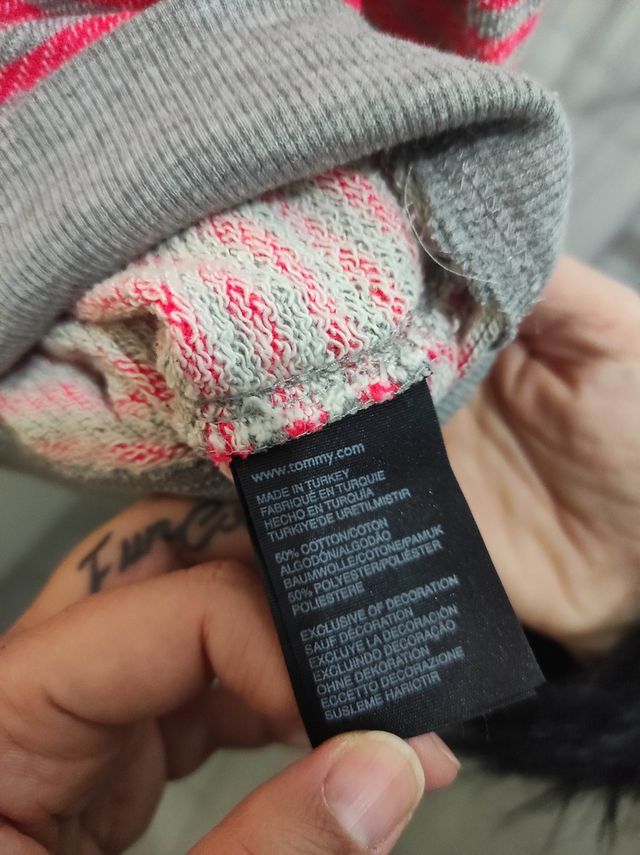 Felpa Tommy Hilfiger rosa grigio Tg S