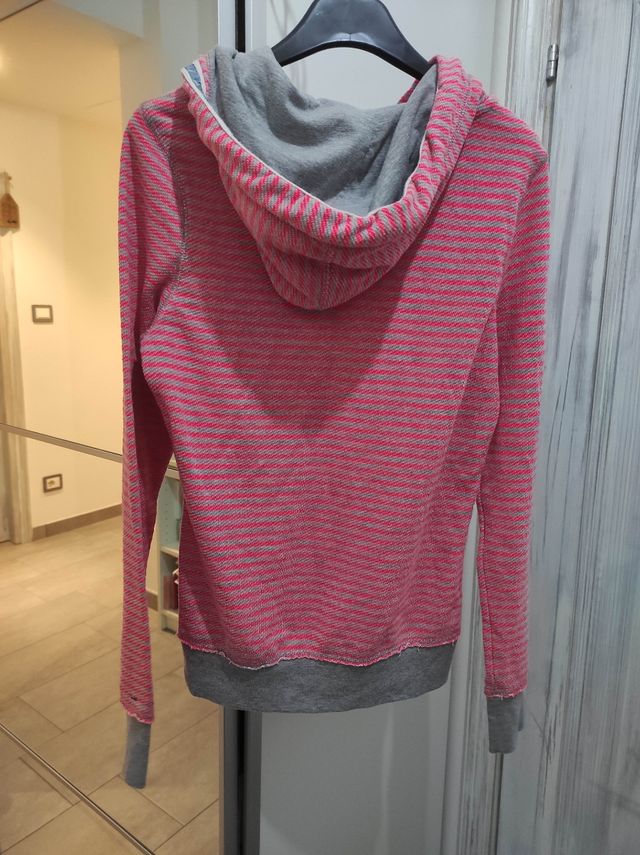 Felpa Tommy Hilfiger rosa grigio Tg S