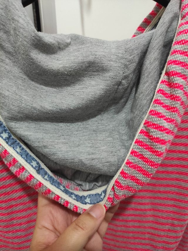 Felpa Tommy Hilfiger rosa grigio Tg S