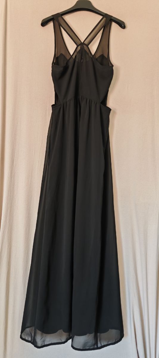 Vestido largo tirantes transparentes