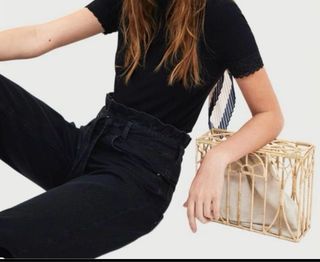 Bolso cesta jaula de Zara