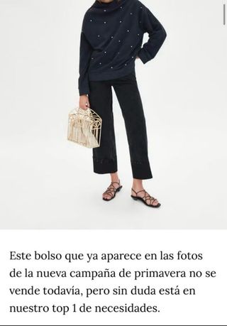Bolso cesta jaula de Zara