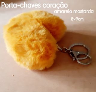 Porta-chaves Coração Pompom - unidade