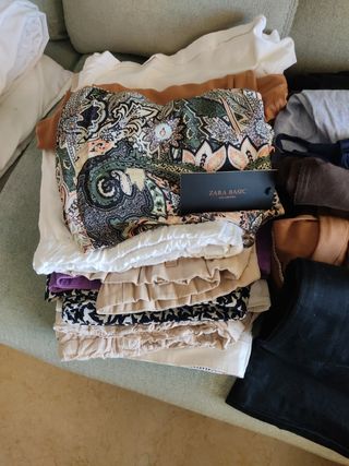 Lote pantalones Zara Basic, Mango..