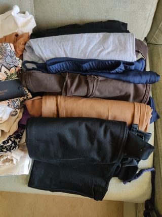 Lote pantalones Zara Basic, Mango..