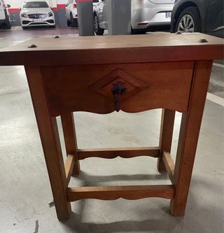 Mesita noche madera maciza