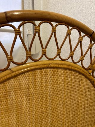Cabecero mimbre vintage