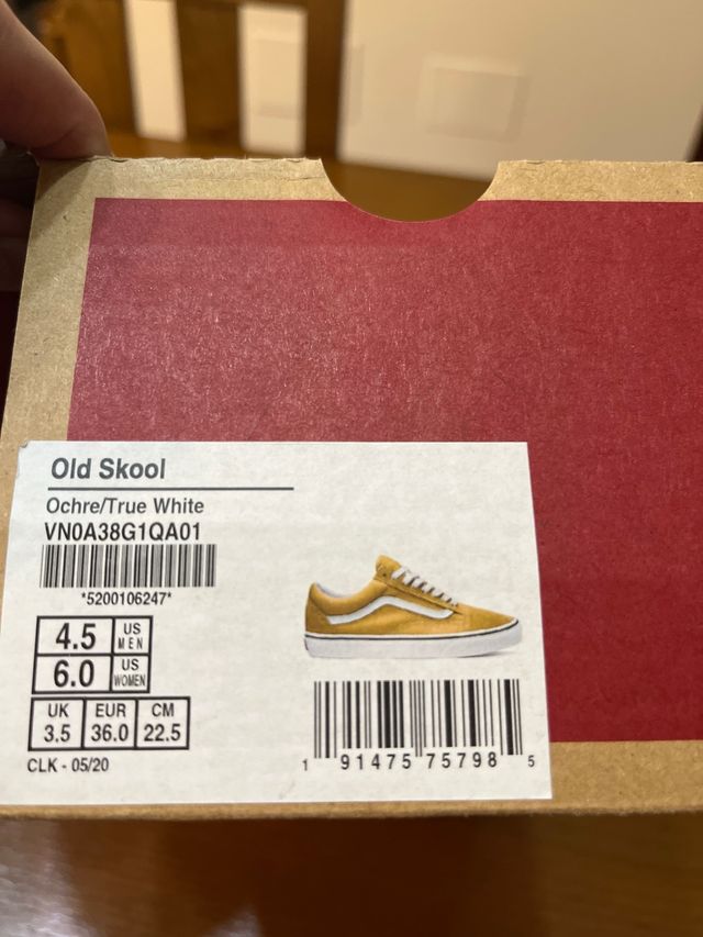 Zapatillas Vans Old Skool amarillas