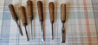 6 Formones antiguos para carpintería