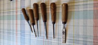 6 Formones antiguos para carpintería