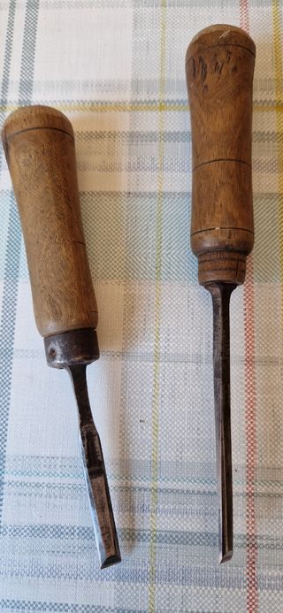 6 Formones antiguos para carpintería