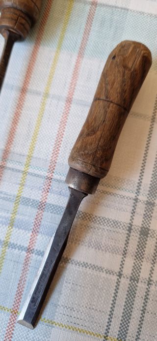 6 Formones antiguos para carpintería