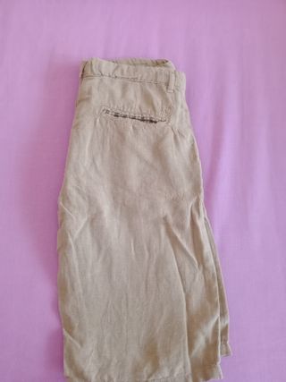 Pantalón lino marrón tostado 
Talla 13-14 
164 cm