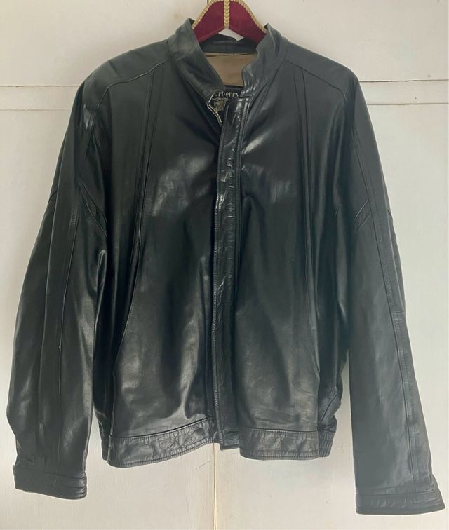 Cazadora de cuero Burberrys Vintage Hombre