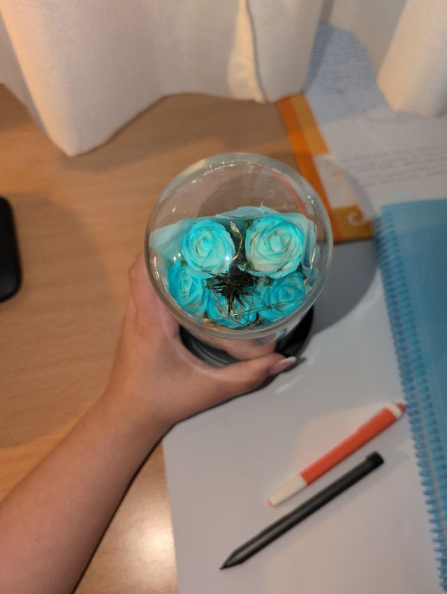 Rosa eterna en cúpula de cristal