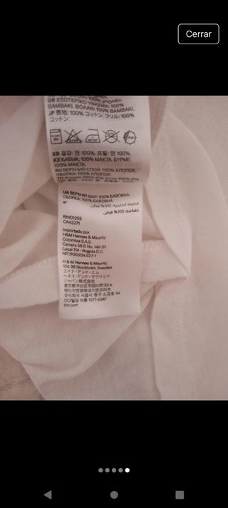 Blusa blanca con volantes  HM