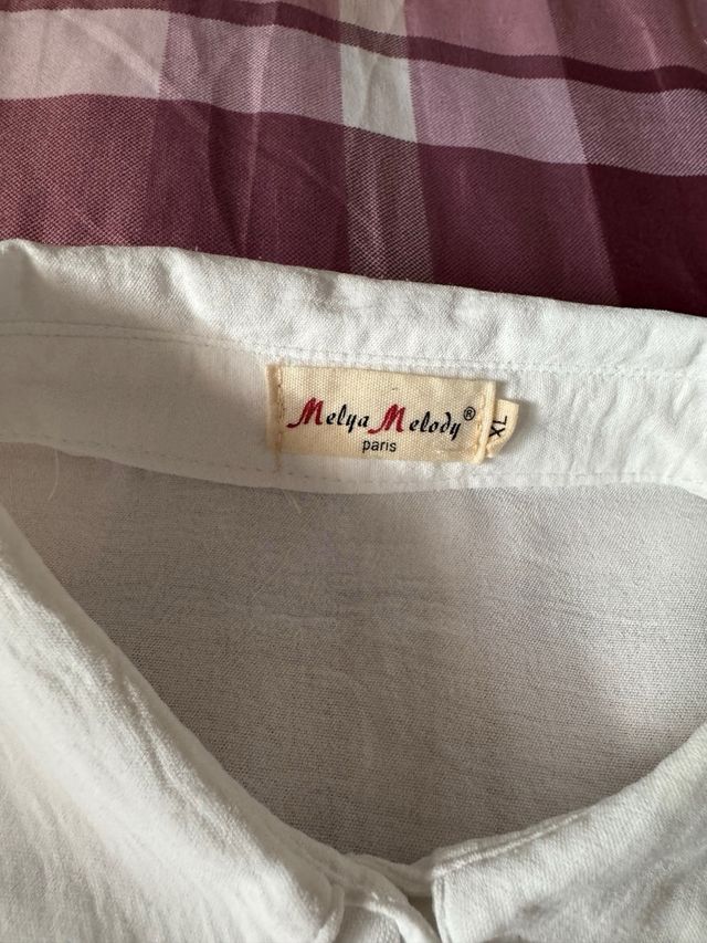 Camicetta bianca con ricamo Melya Melody tg XXL