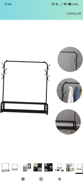 Perchero Ropa Hierro - 150cm