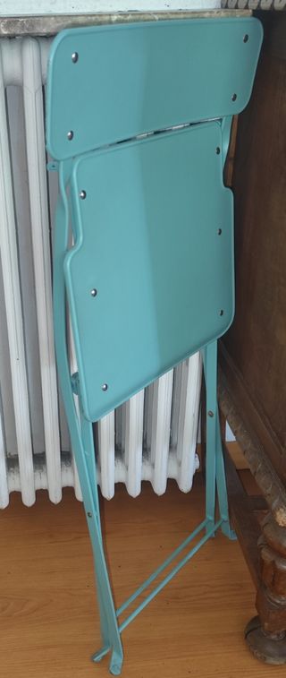 Silla plegable metalica teal