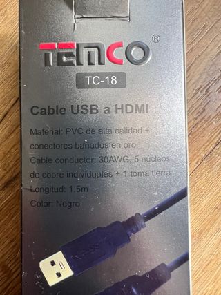 Cable TEMCO USB-HDMI 1.5m