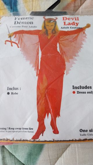 Disfraz diabla rojo - Talla única