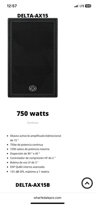 Altavoces wharfedale pro AXF15