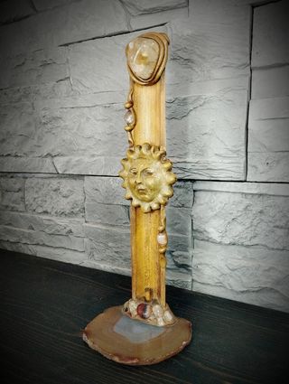 Porta Incenso in legno Inserti Pietre