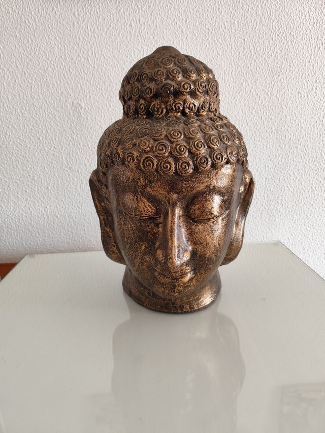 Cabeza Buda dorada - Decoración