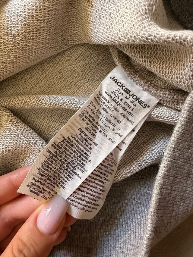 Sudadera gris Jack Jones - Talla L