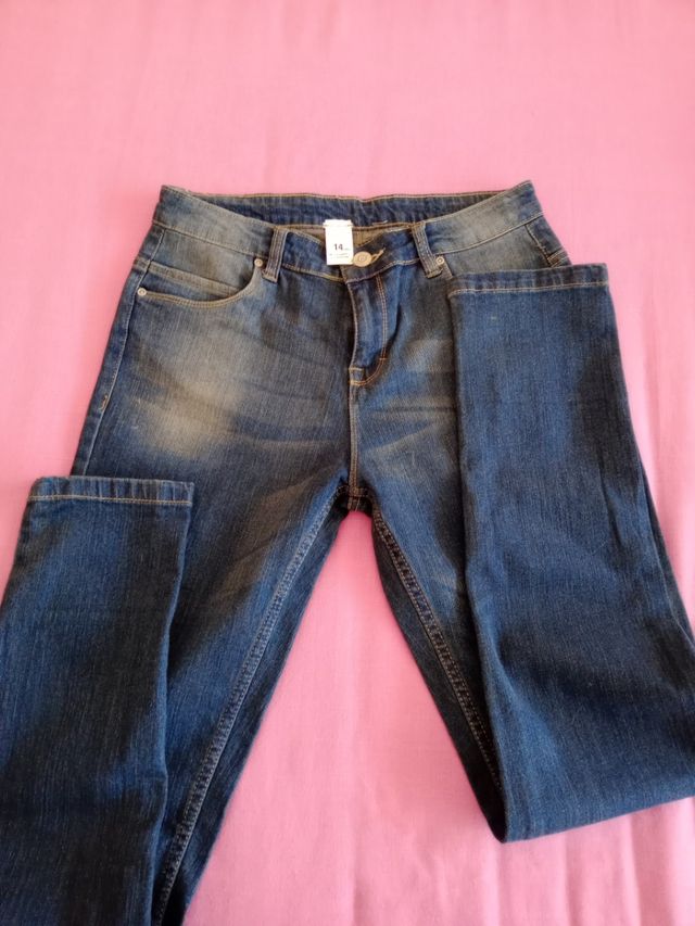 Vaquero largo azul - niño. Talla 14