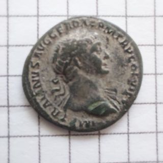 Denario Trajano. Moneda Romana