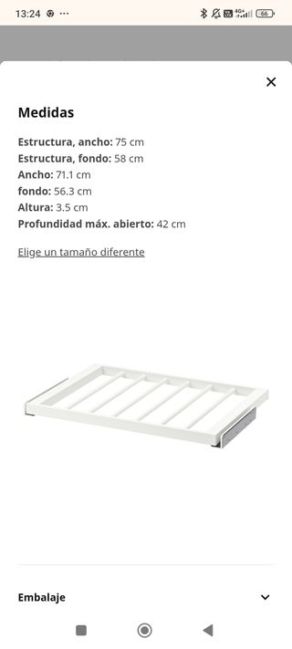 Pantalonero PAX IKEA blanco