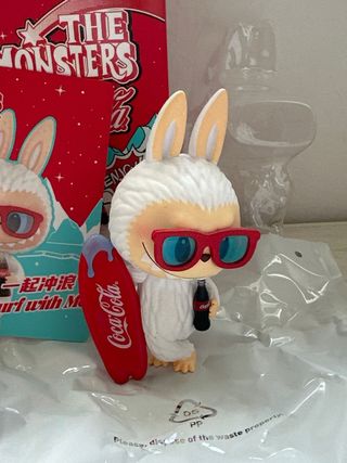 Labubu the monsters surf with me cocacola