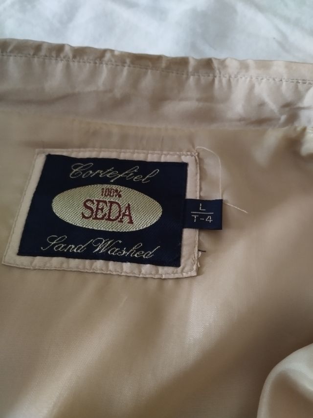 Cazadora seda Cortifel beige - Talla L