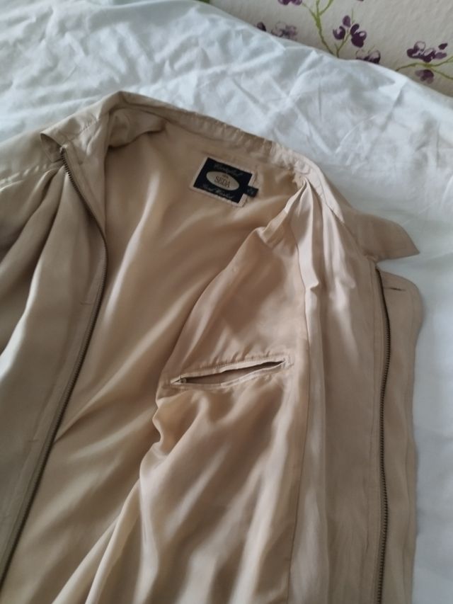Cazadora seda Cortifel beige - Talla L