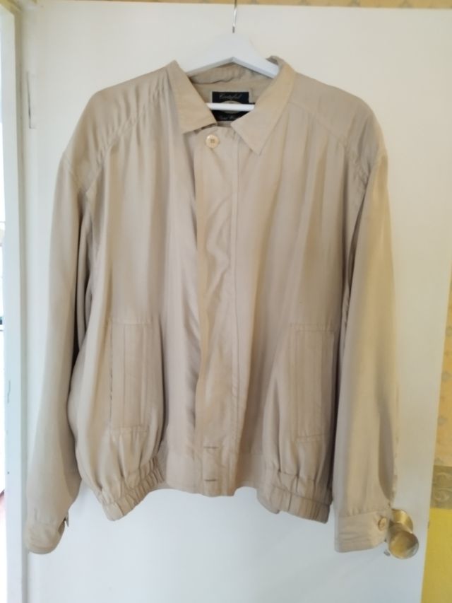 Cazadora seda Cortifel beige - Talla L