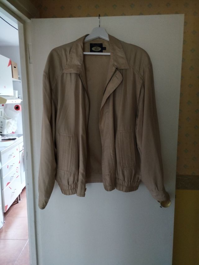 Cazadora seda Cortifel beige - Talla L