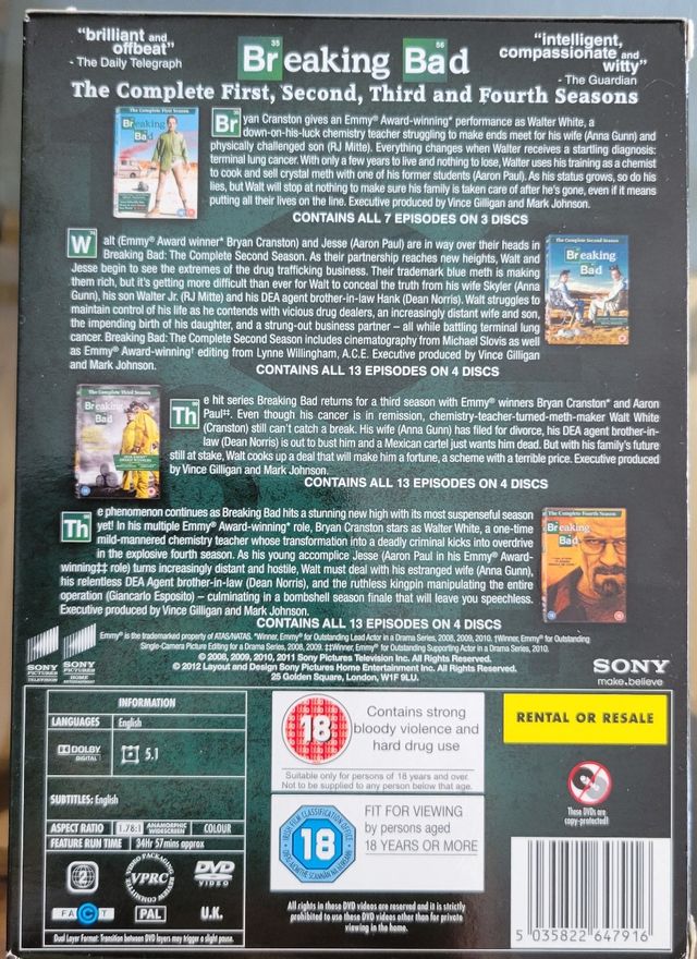 Breaking Bad Complete Seasons 1 - 5