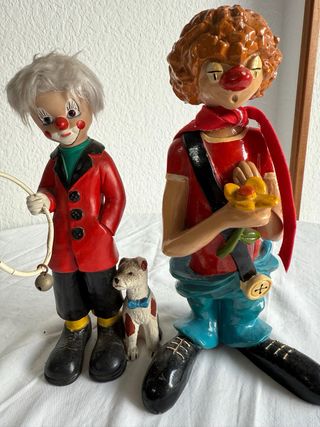 Payasos cerámicos vintage años 70