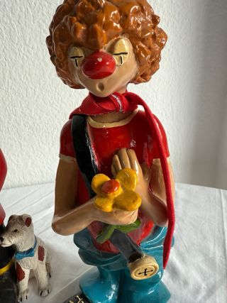 Payasos cerámicos vintage años 70