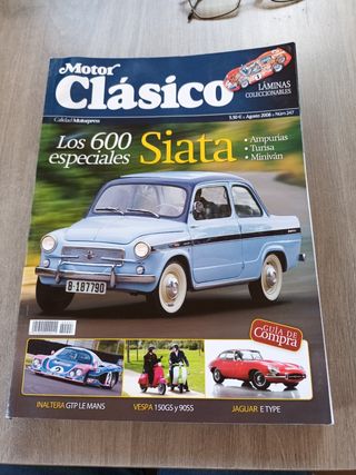 Revista motor clásico Siata, Vespa, Jaguar, BMW